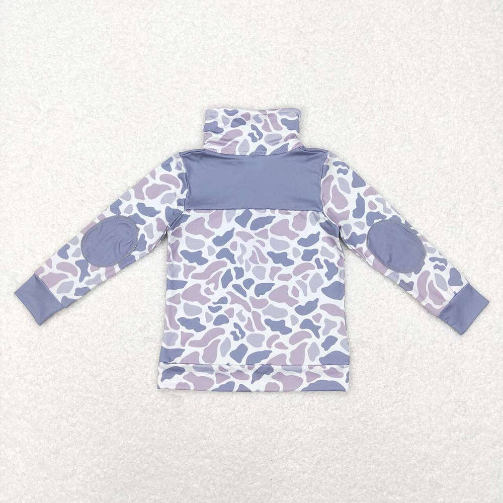 Boys Duck Camo Grey Pullover
