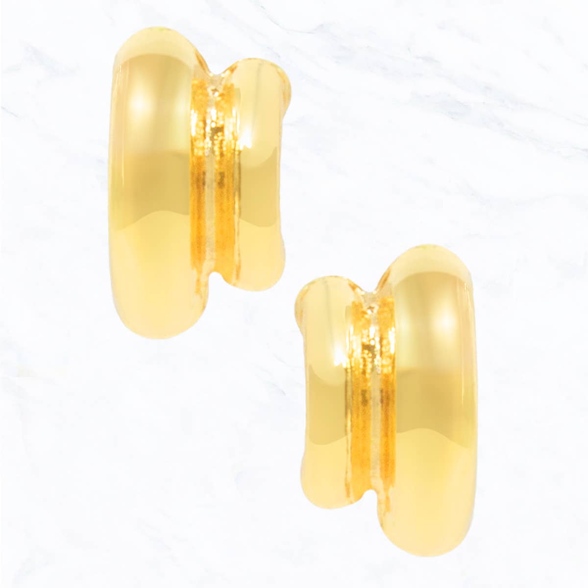 Rosalind Chunky Dome Huggie Earrings