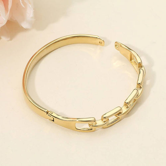 Virginia Link Hinged Bangle Bracelet