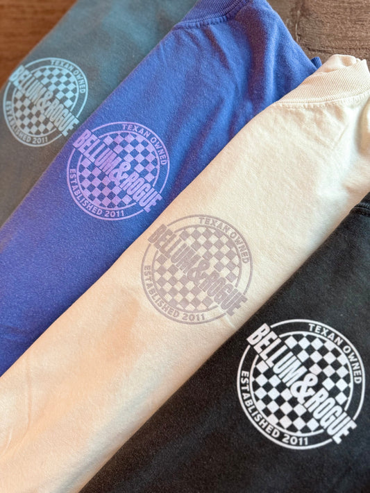Adult Checkered Comfort Colors Longsleeve Tee