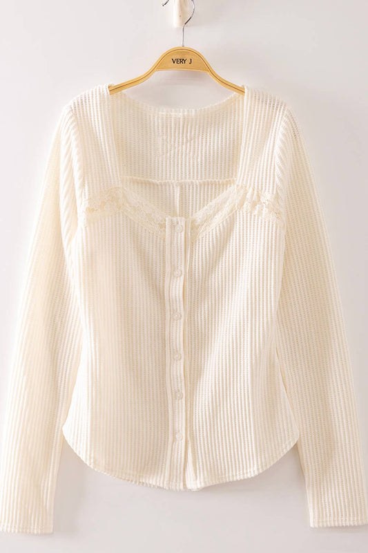 Ingrid Sweetheart Buttondown Top