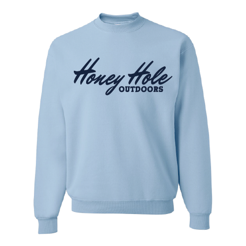 Mens Honey Hole Baby Blue Fleece Sweatshirt