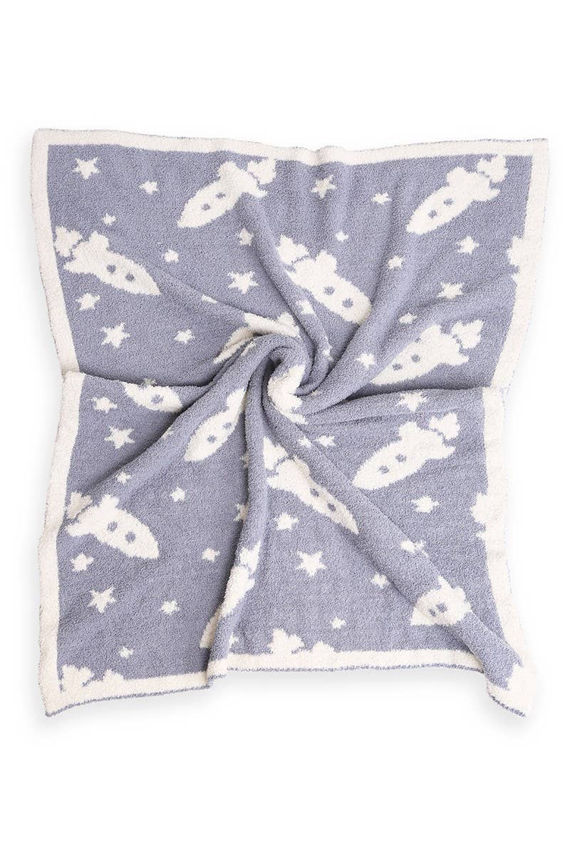 Baby Boys Rocket Microfiber Blanket