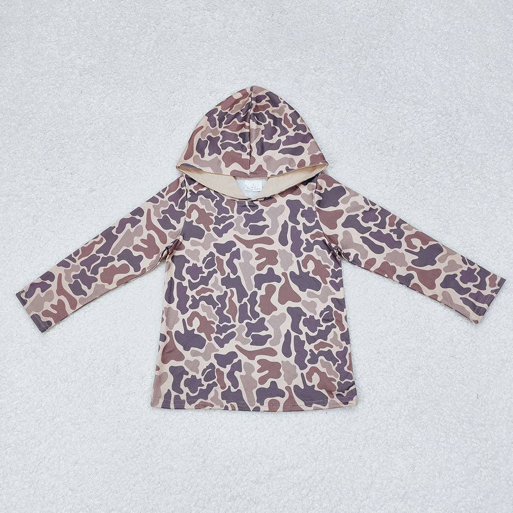 Boys Duck Camo Sand Hoodie Pullover