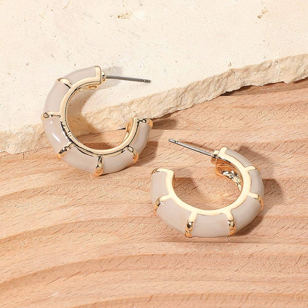 Virginia Bamboo Hoop Earrings