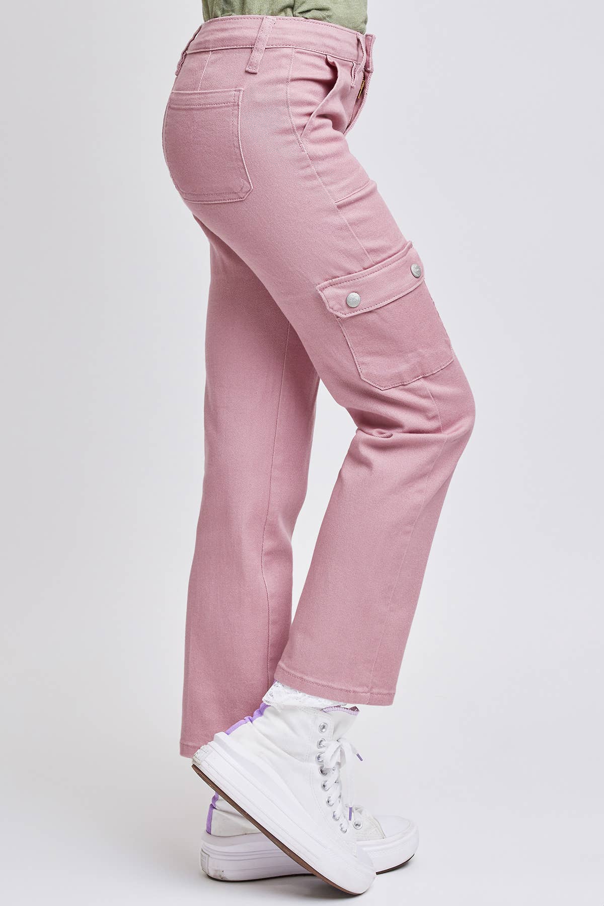 Girls YMI Selena Mauve Cargo Straight Jeans