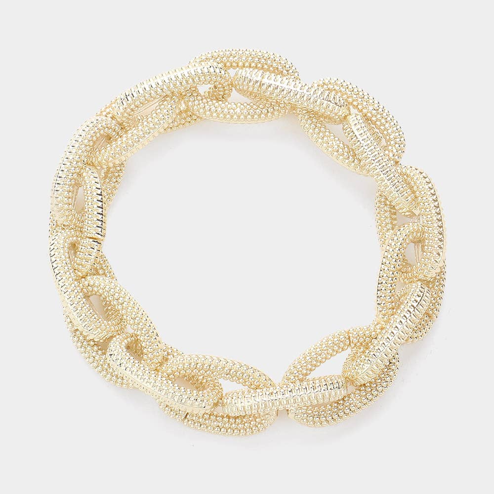 Virginia Textured Chain Stretch Bracelet