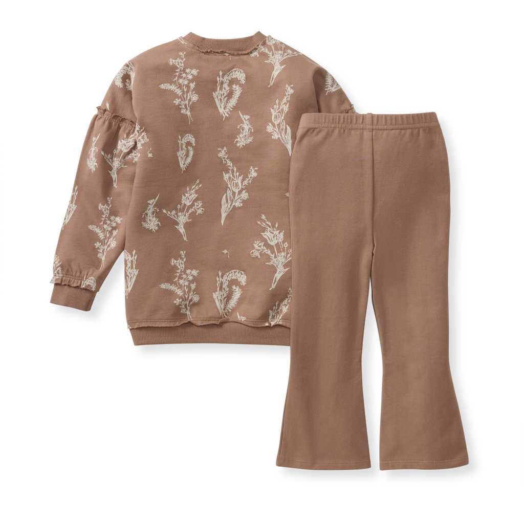 Burt's Bees Girls Little Wild Flower Toddler Sweatshirt Set