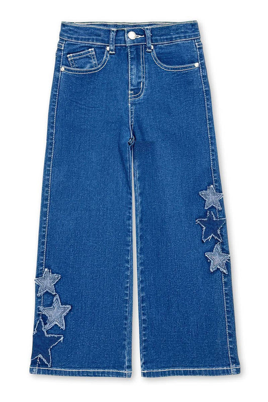 Toddler Girls Star Wide Leg Jeans