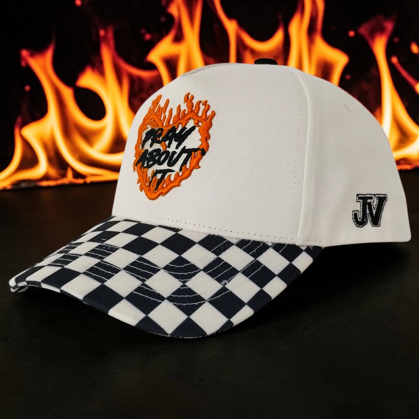 Pray About It Checkered Hat