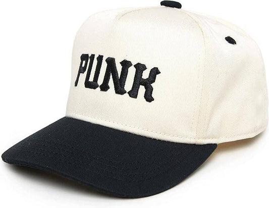 Boys Punk Embroidered Black Hat