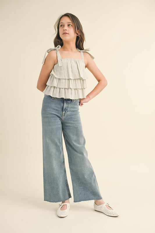 Girls Scout Wide Leg Jeans