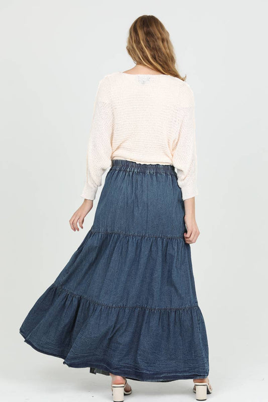 Noemi Denim Prairie Skirt