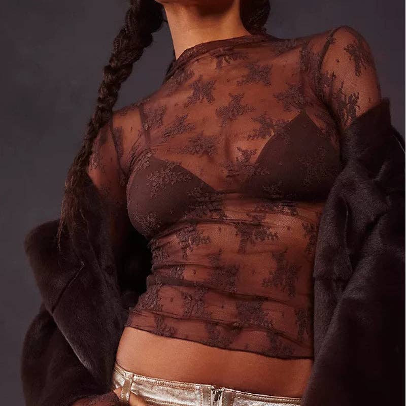 Sun City Lace Long Sleeve Top