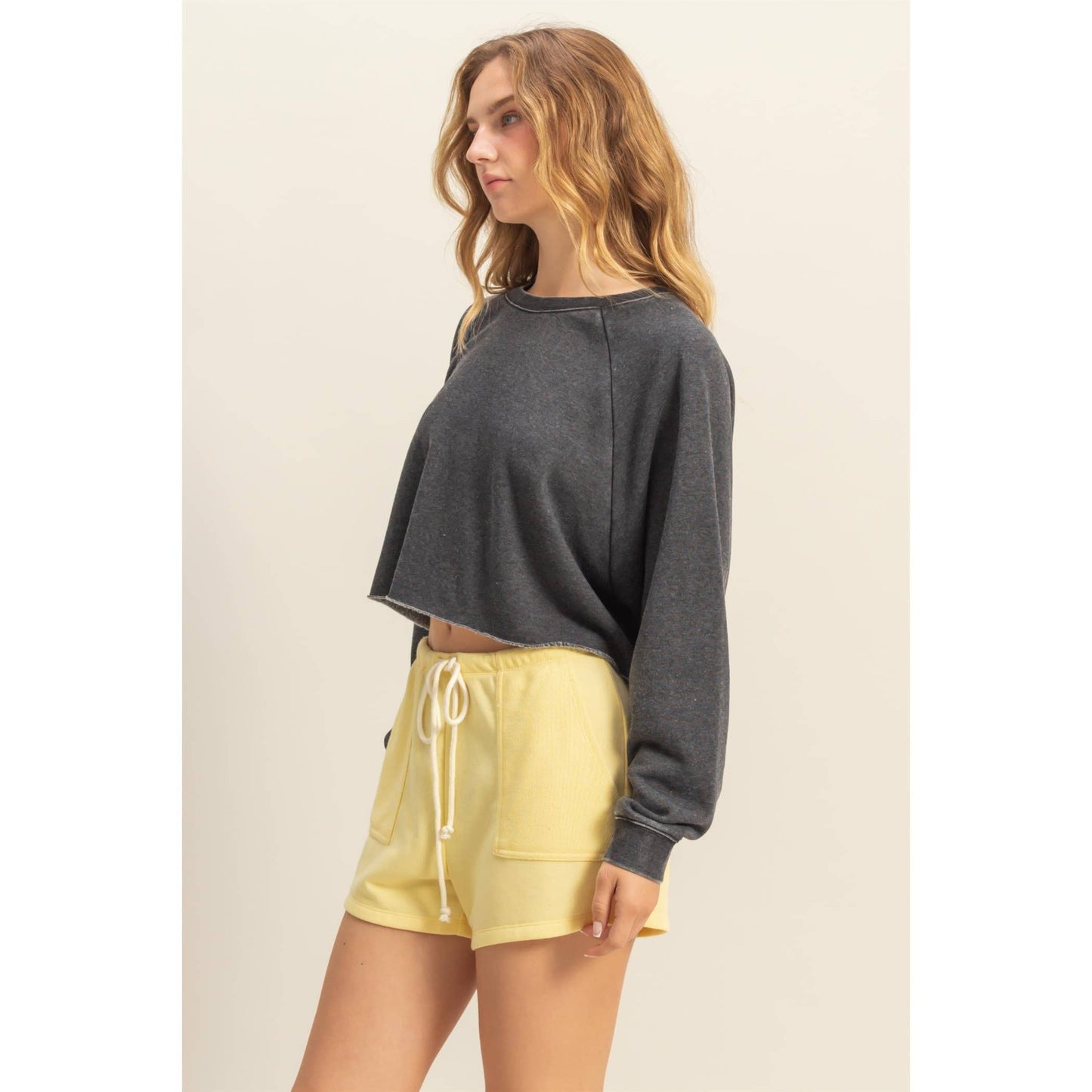 Bianca Mineral Cropped Sweatshirt