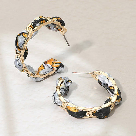 Rosalind Scarf Chain Hoops