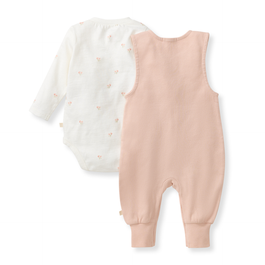 Burt's Bees Girls Ditsy Floret Jumpsuit Set