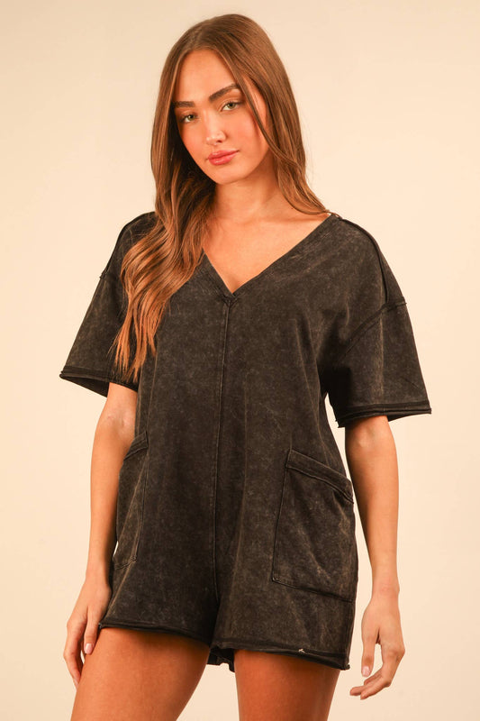 Portland Mineral V-Neck Romper