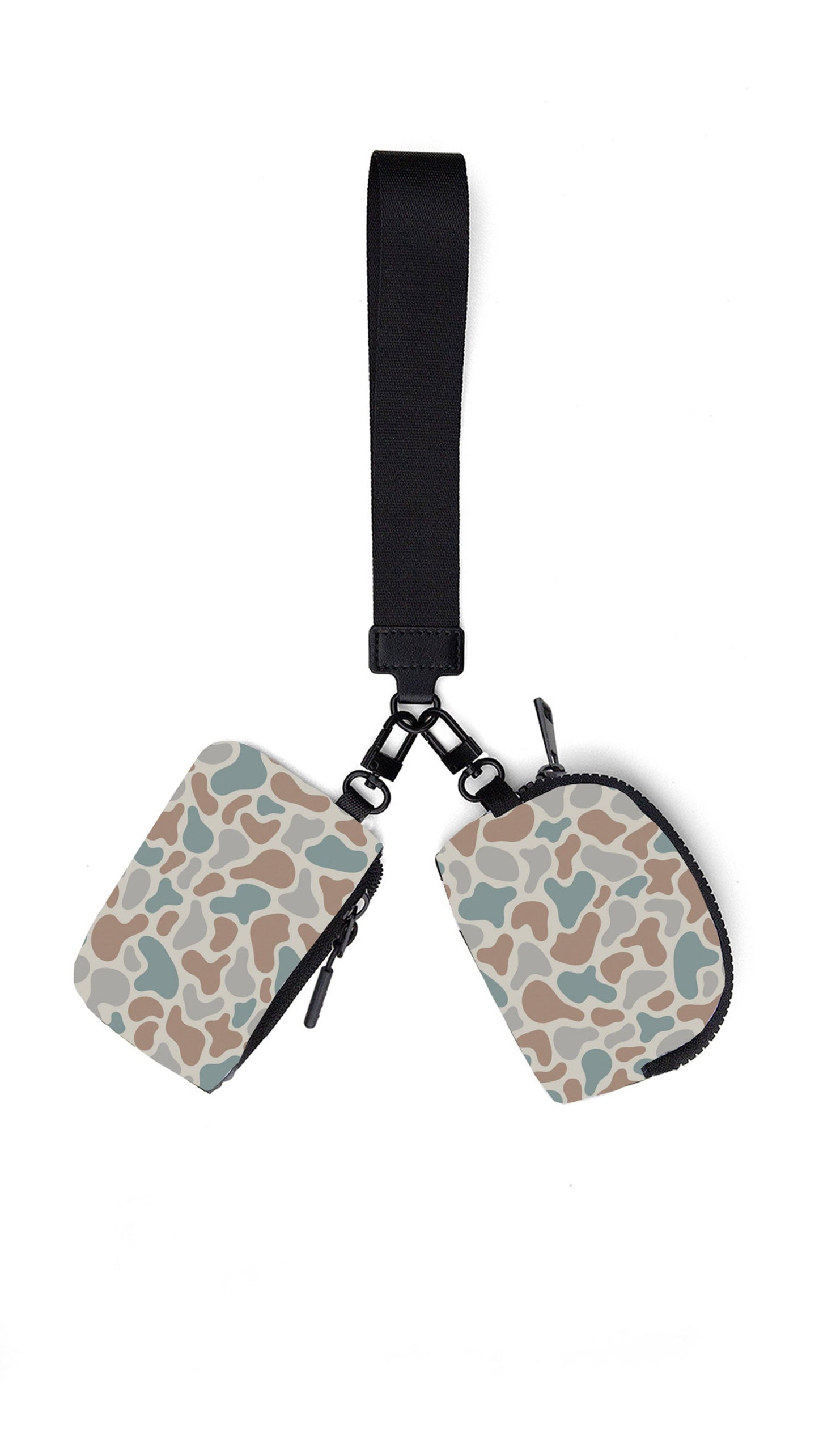 Double Coin Pouch Duck Camo Wristlet