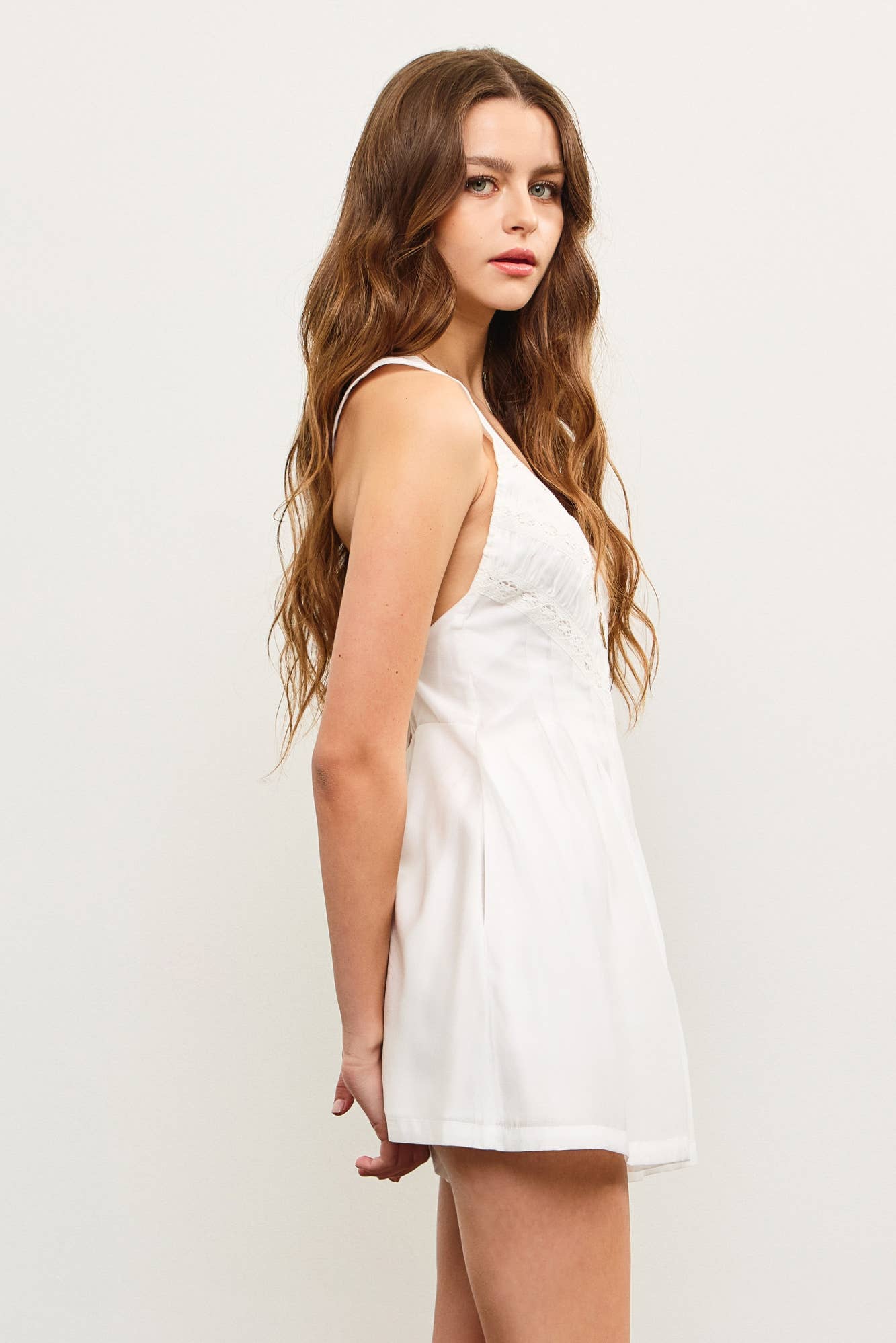 Meadow White Lace Romper