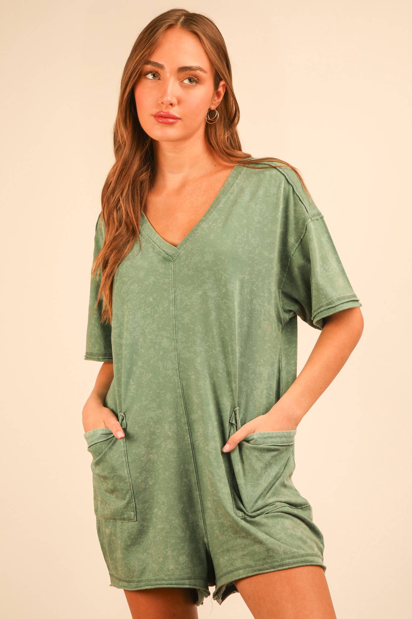 Portland Mineral V-Neck Romper