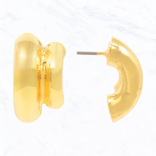 Rosalind Chunky Dome Huggie Earrings