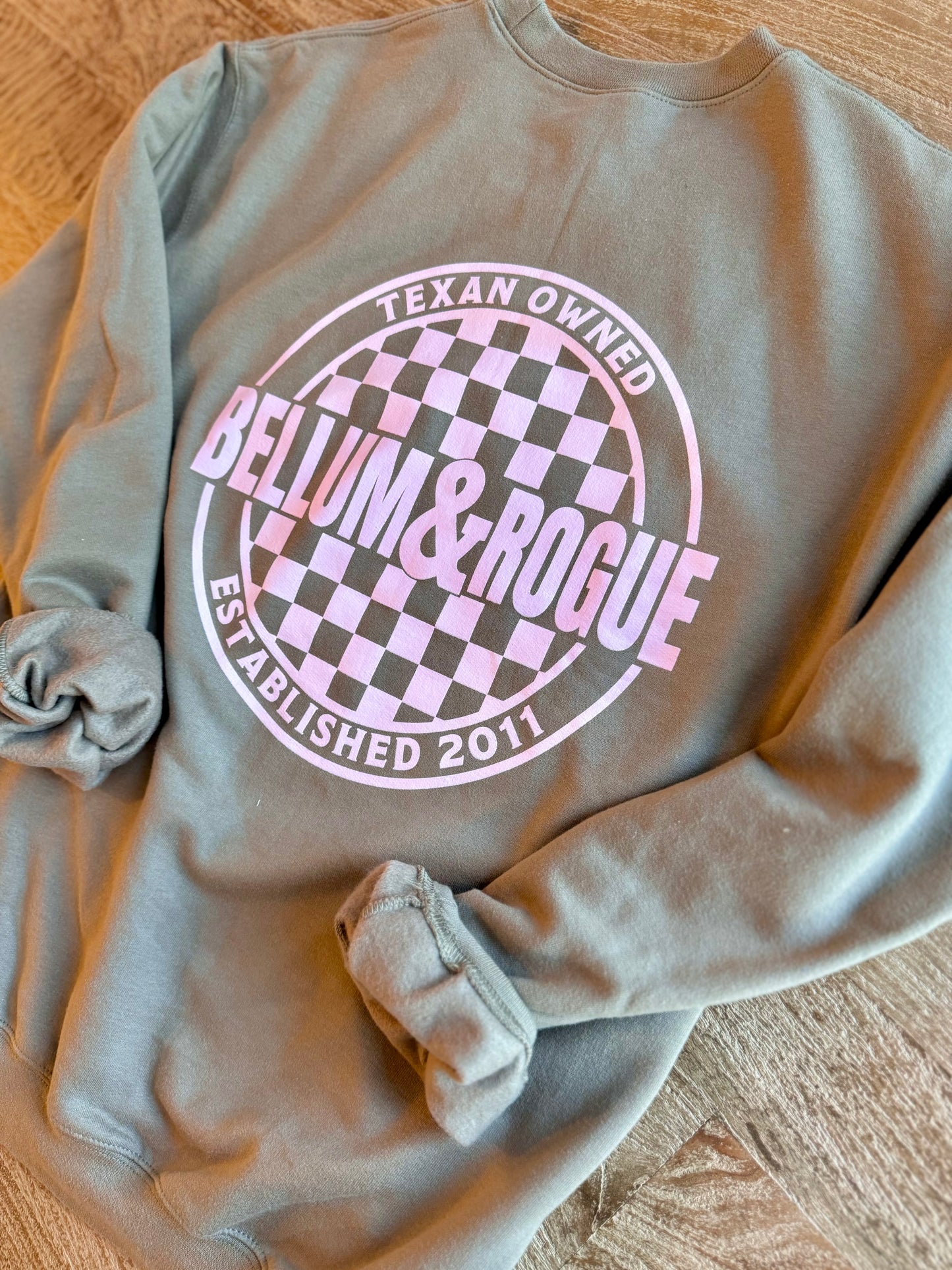 Adult Checkered Store Logo Sweatshirt