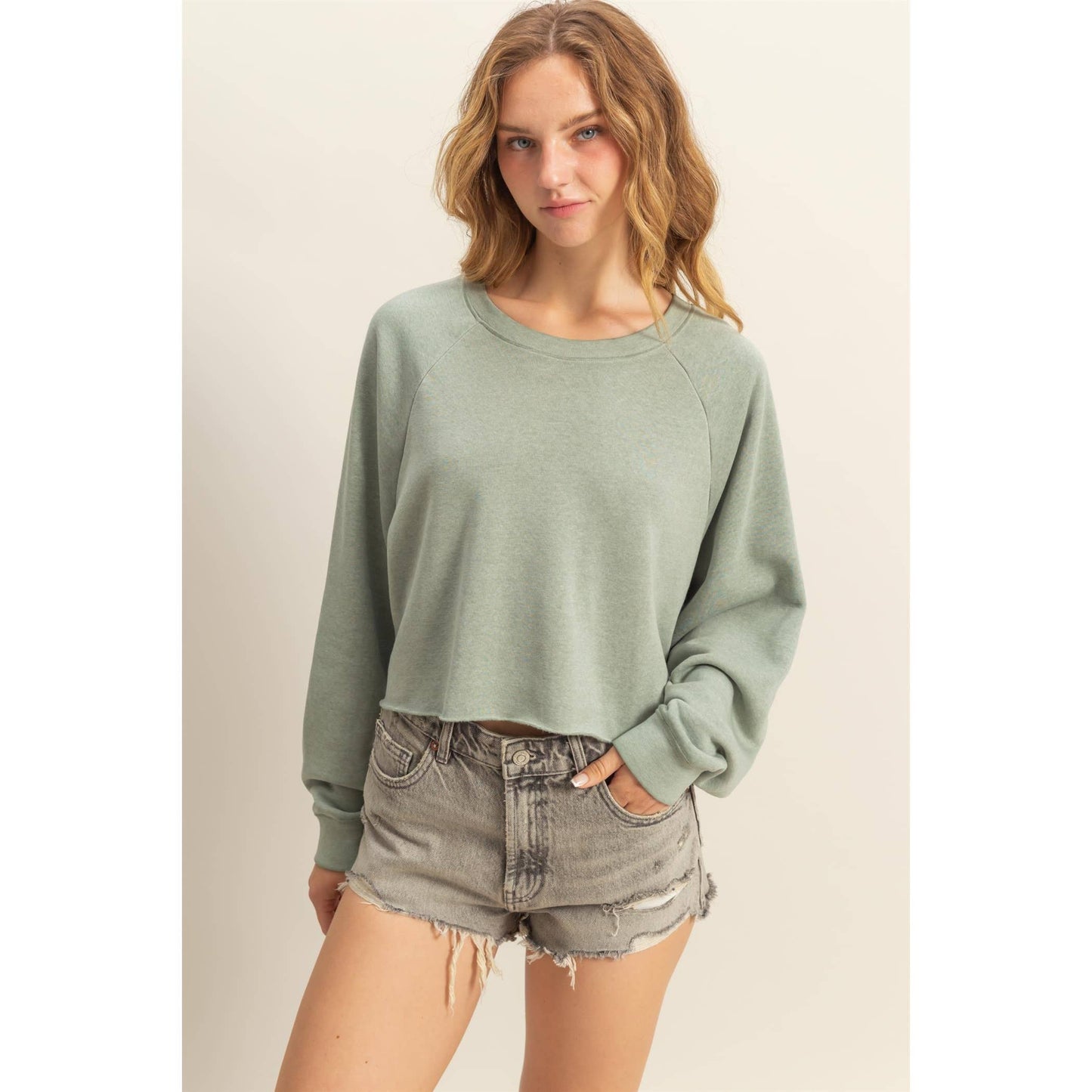 Bianca Mineral Cropped Sweatshirt