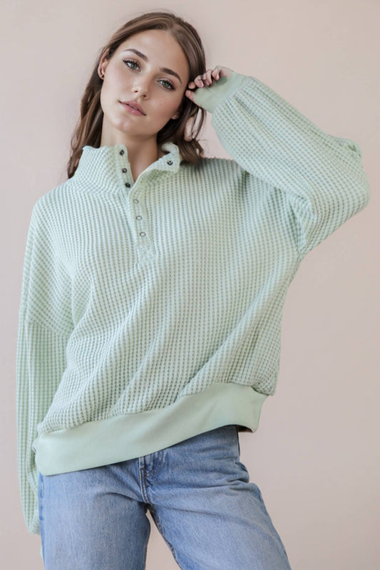 Apple Mineral Waffle Pullover