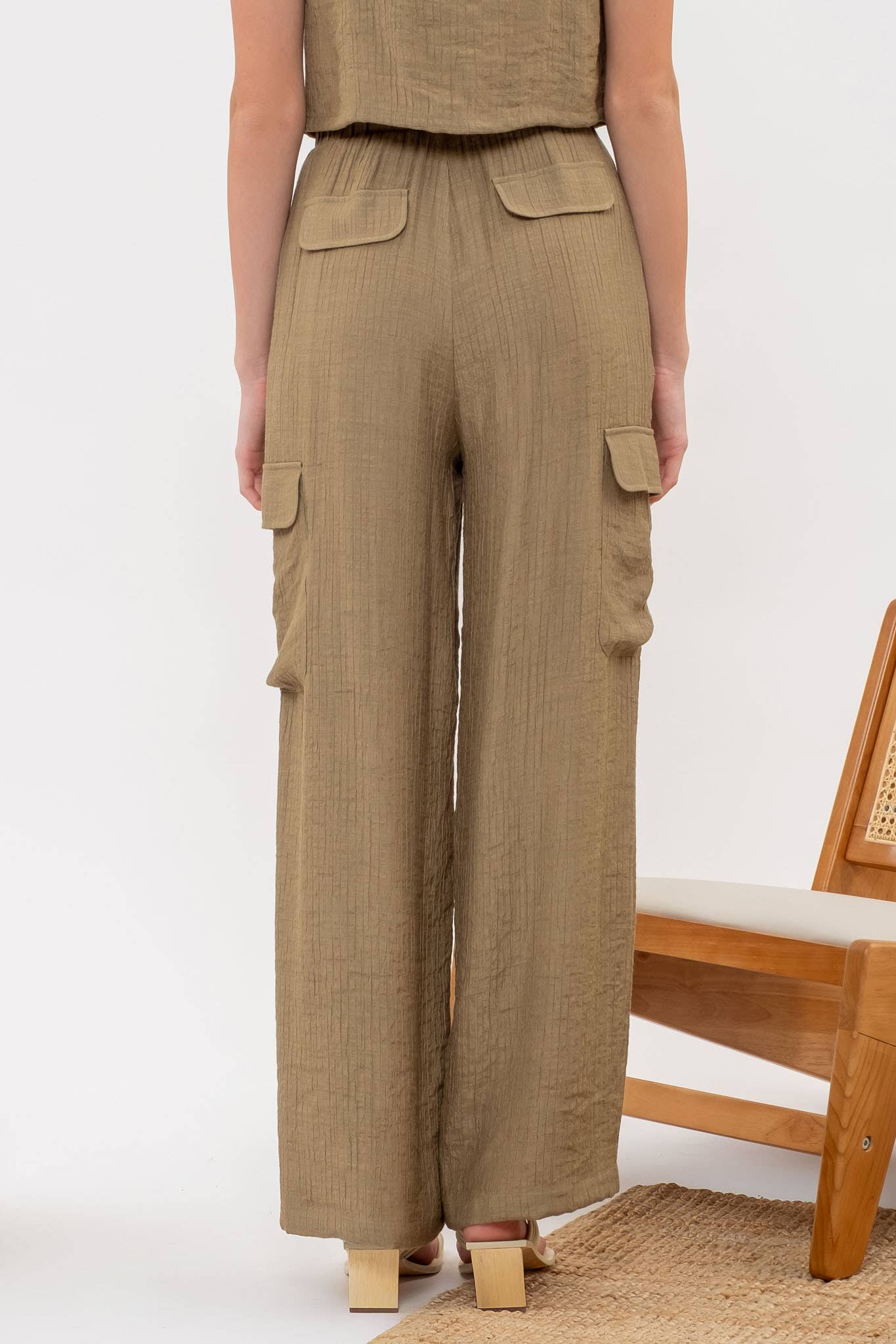 Shylo Crinkle Cargo Pant Set
