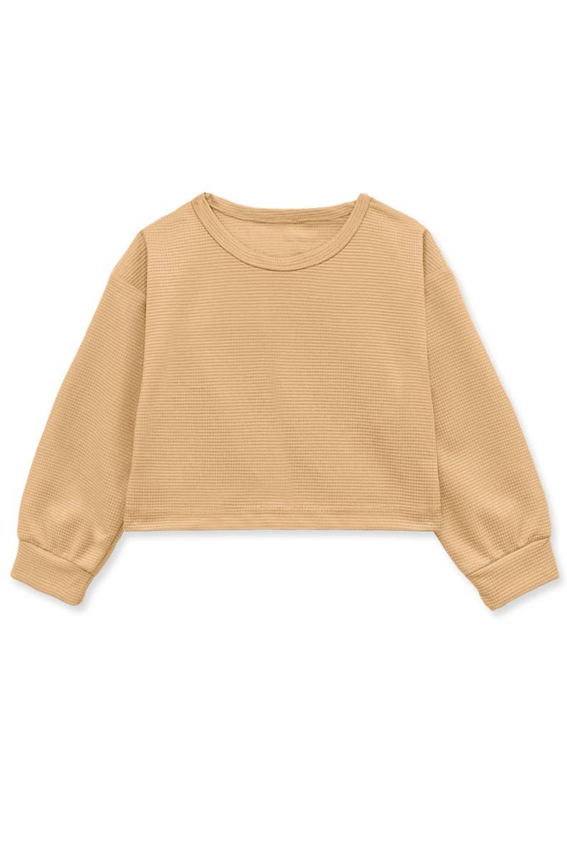 Girls Talia Boxy Crop Longsleeve Top