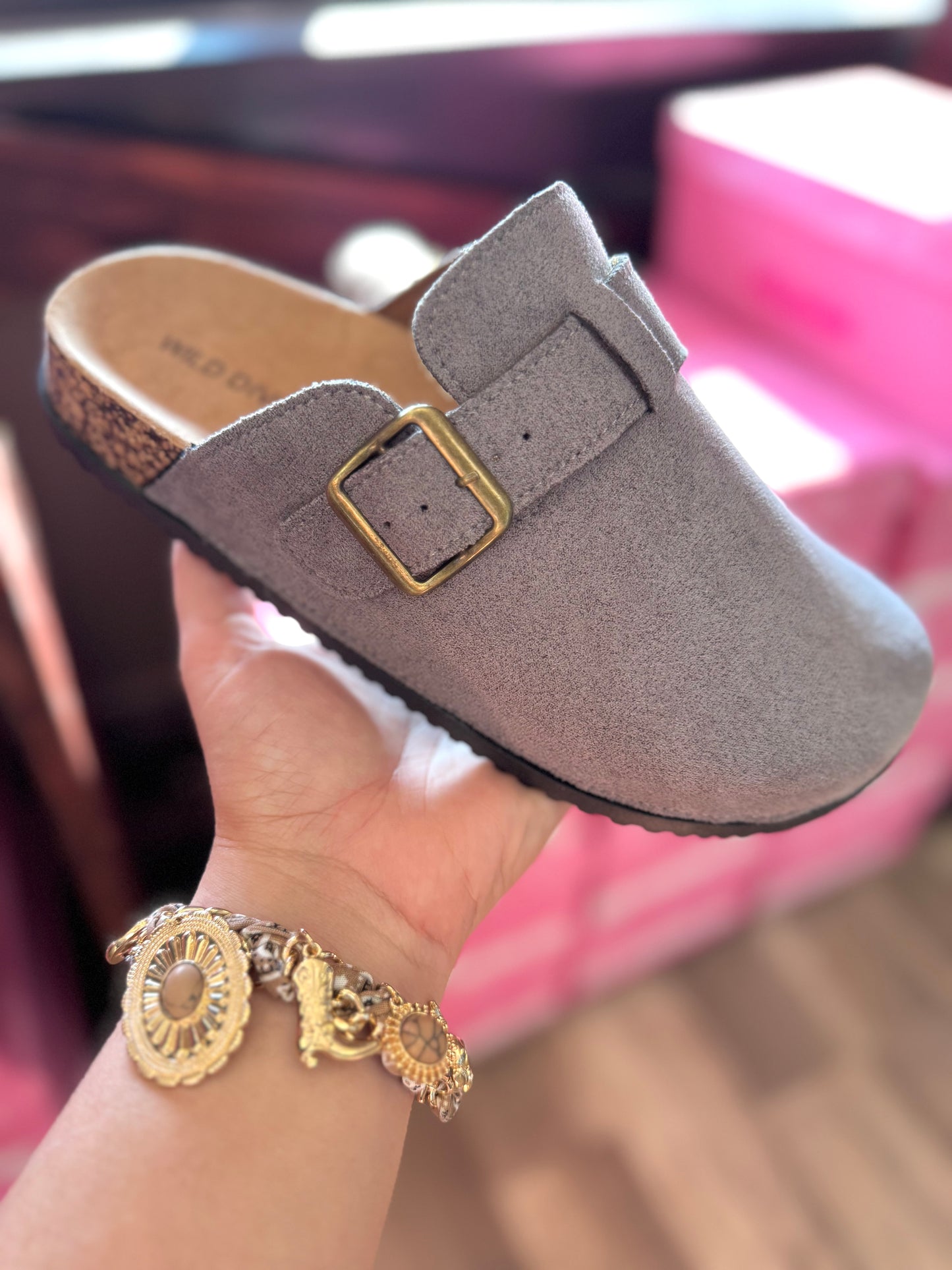 Matcha Suede Mule