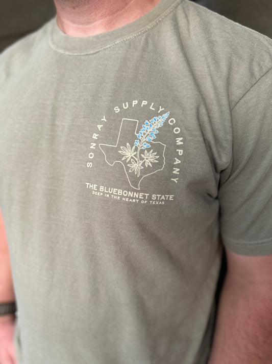 Sonray Bluebonnet Khaki Tee