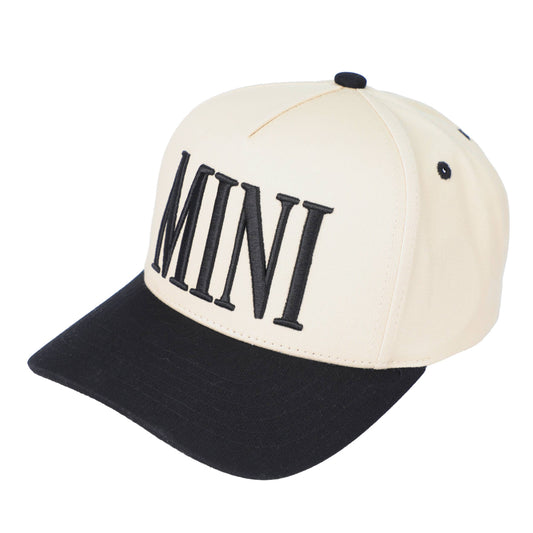 Kids Mini Embroidered Black Hat