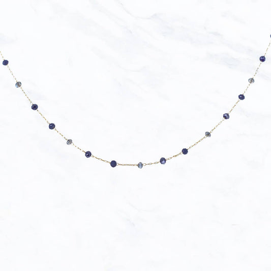 Solaris Glass Bead Chain Choker Necklace
