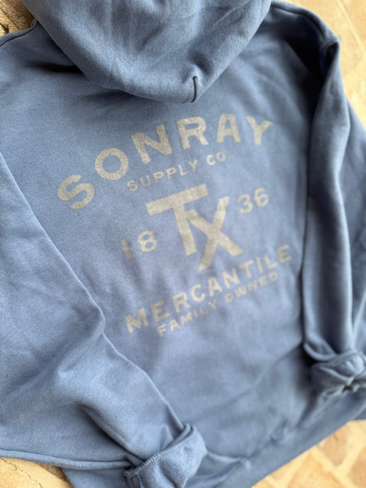 Sonray Rustic Blue TX Mercantile Hoodie
