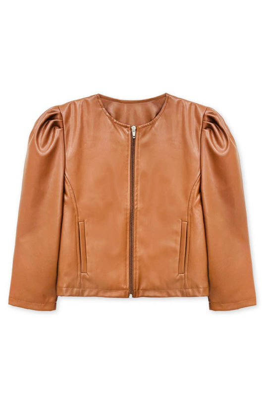 Girls Vegan Leather Jacket