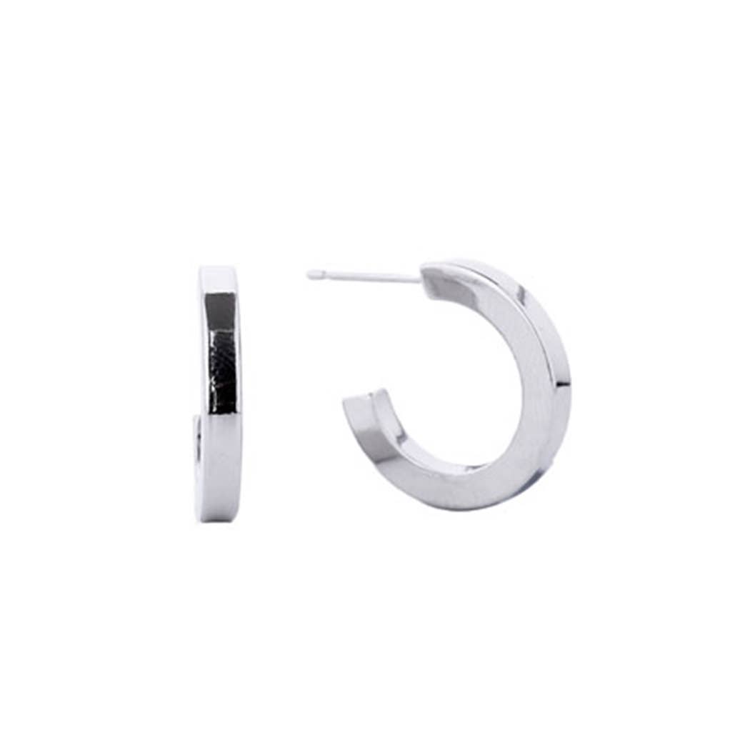 Miriam Block Hoop Earrings