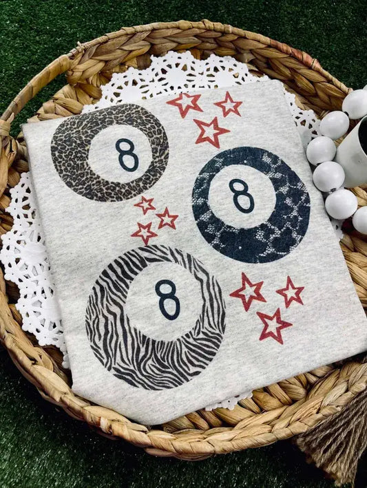 Animal Print & Lace 8-Ball Tee