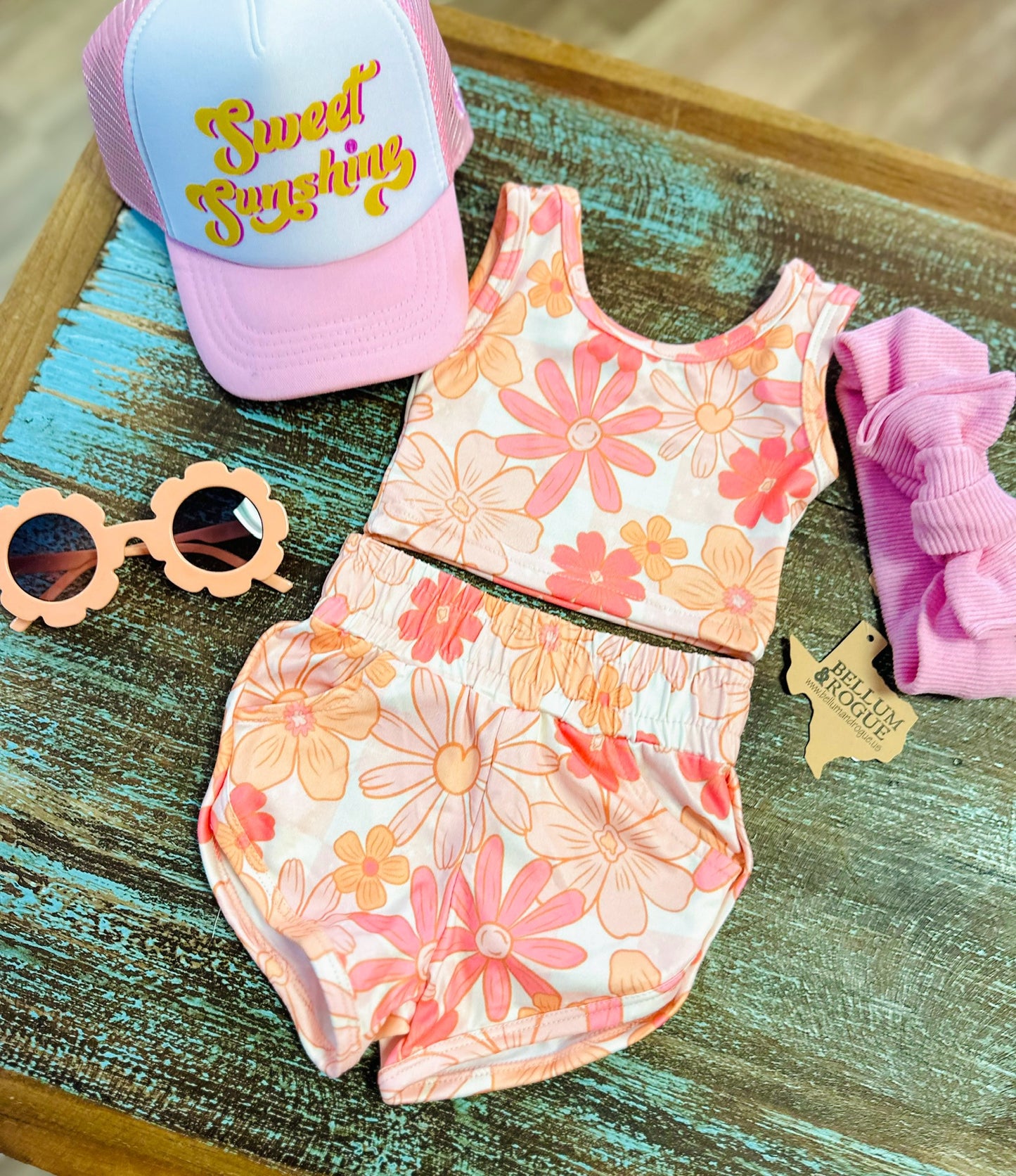 Baby Girls Retro Floral Summer Set