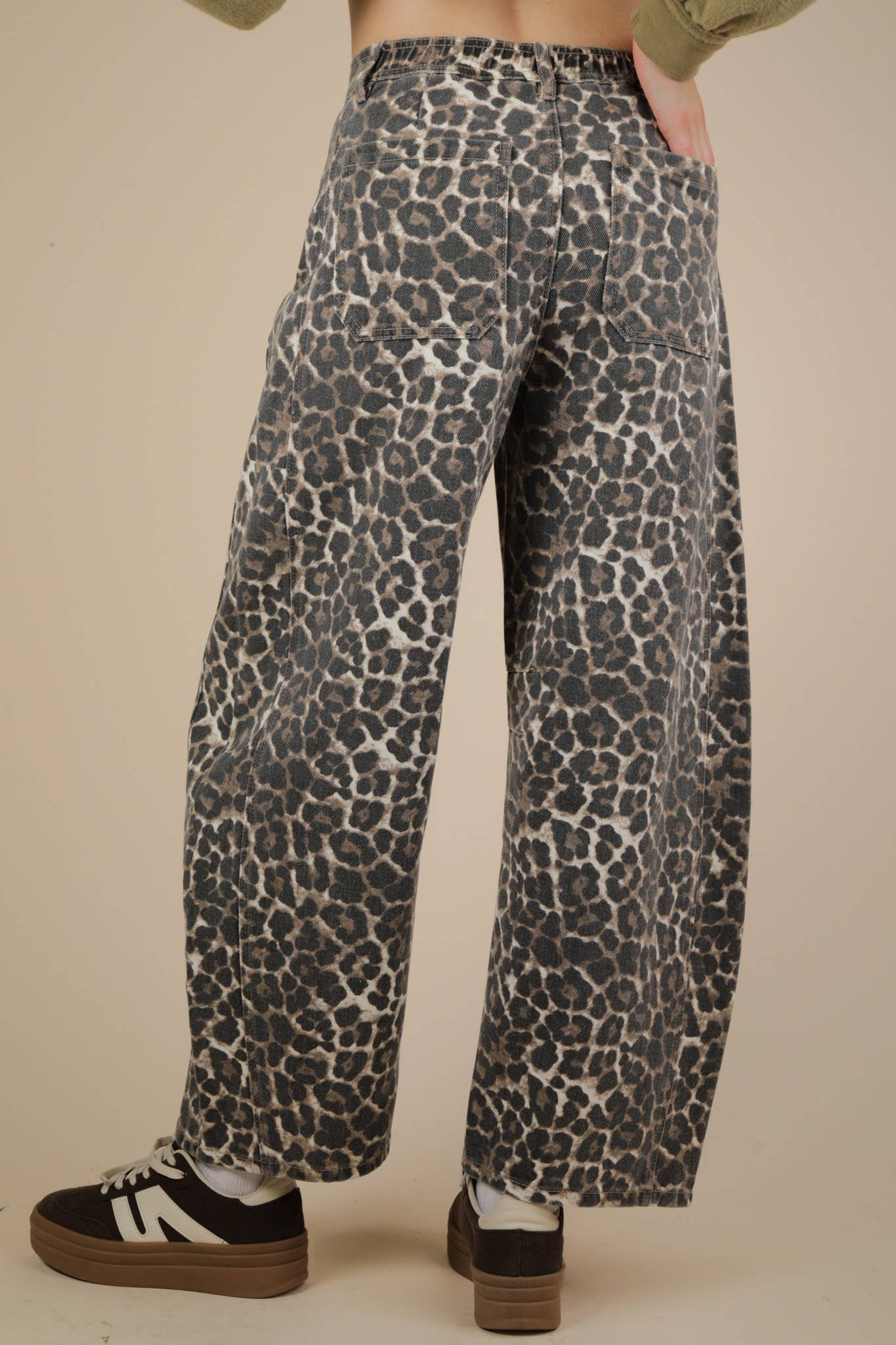 Very Leopard Barrel Jeans