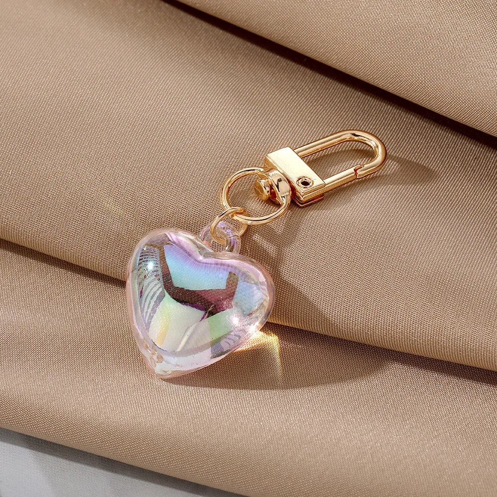 Iridescent Heart Keychain