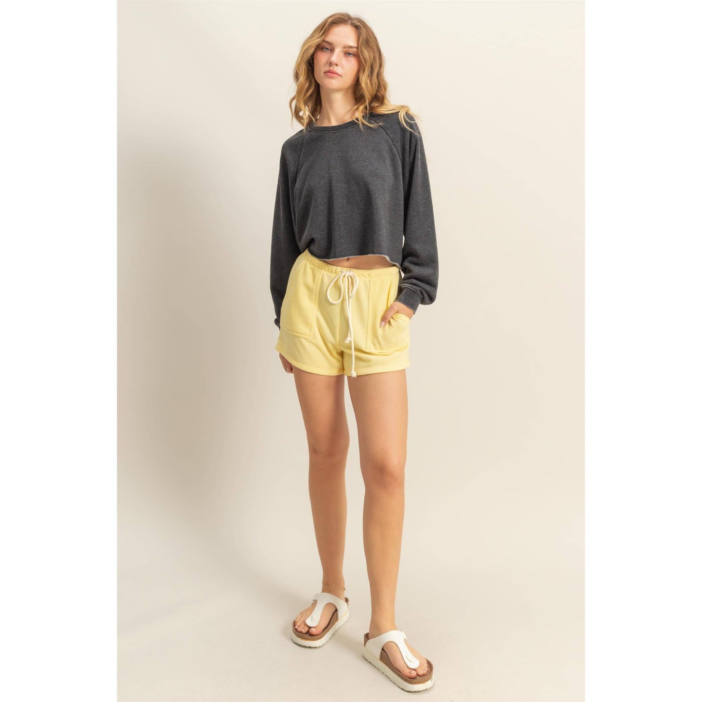 Bianca Mineral Cropped Sweatshirt