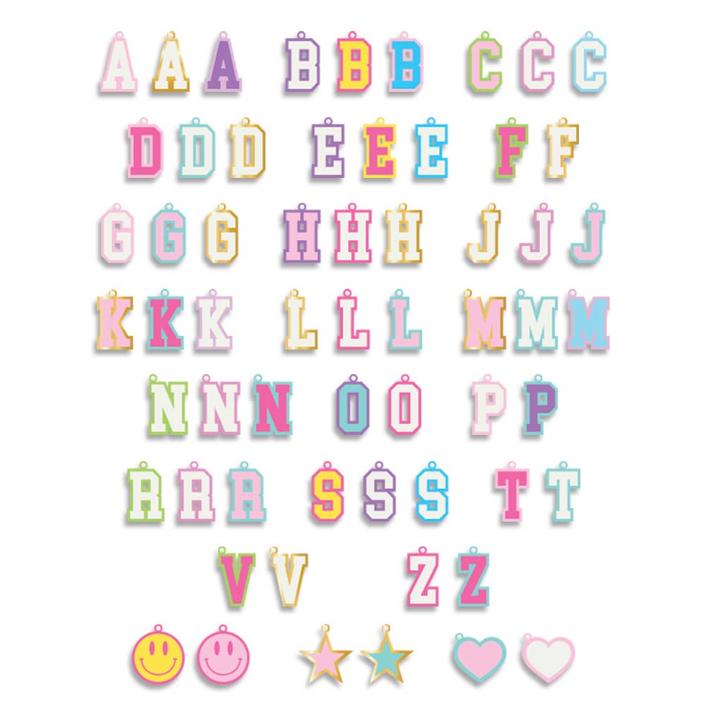 Varsity Letter Charm Necklace