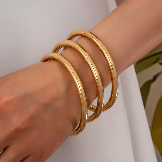 Emerson Chunky Gold Bangle Set of Bracelets