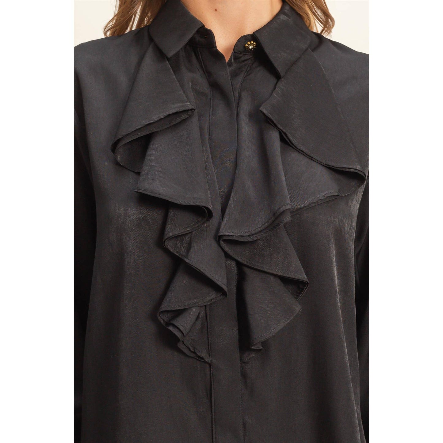 Darcy Ruffle Buttondown Blouse