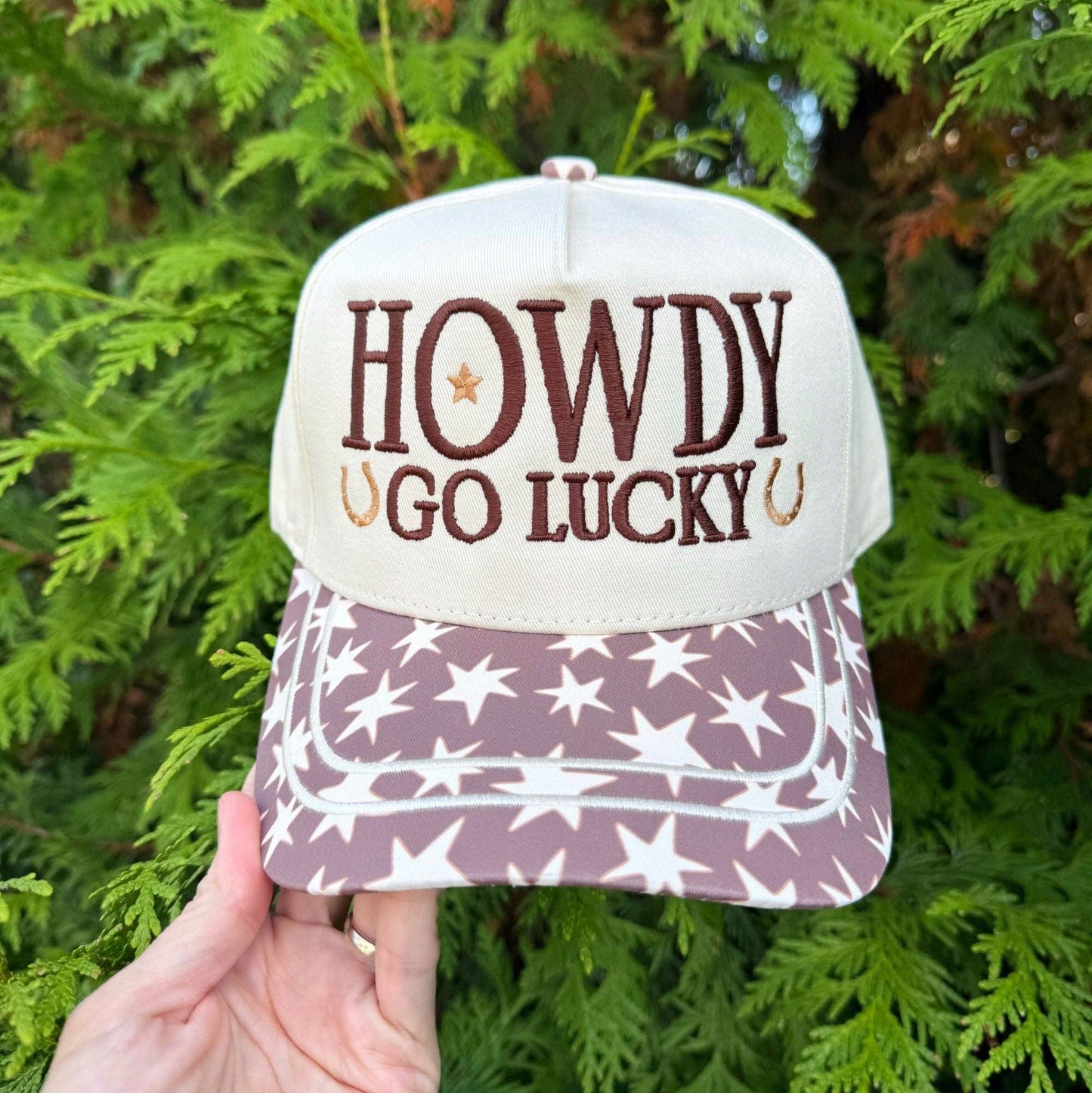 Howdy Go Lucky Star Embroidered Hat