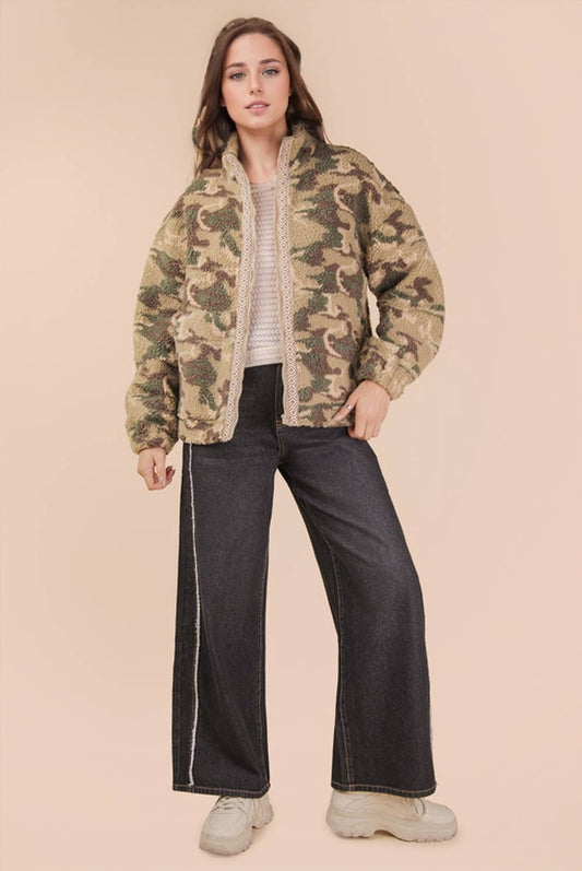 Finley Camo Sherpa Jacket
