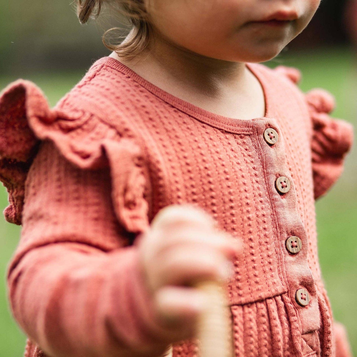 Burt's Bees Girls Dotted Rib Jumpsuit