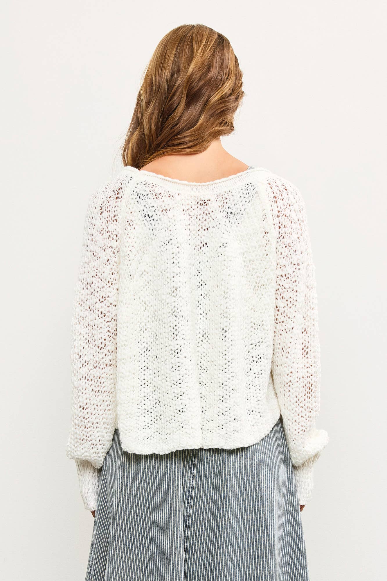 Nova Chunky Raglan Ivory Sweater